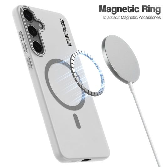 Frosted Sleek Matte Wireless Charging Support Back Cover Case For Samsung S24 5G With Raised Camera Protection