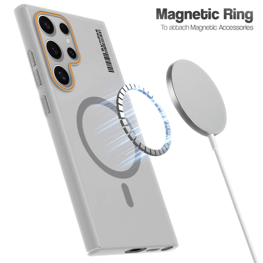 Colourful Frosted Matte Wireless Charging Support Back Cover Case for Samsung S24 Ultra 5G With Raised Camera Protection