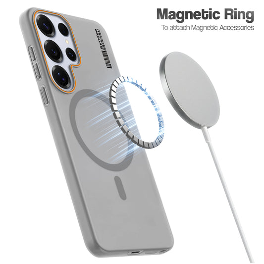 Colourful Frosted Matte Wireless Charging Support Back Cover Case for Samsung S25 Ultra 5G With Raised Camera Protection