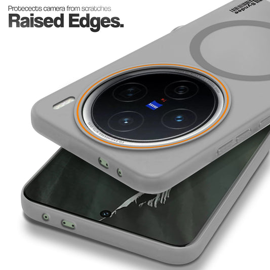 Colourful Frosted Matte Wireless Charging Support Back Cover Case for Vivo X200 5G With Raised Camera Protection