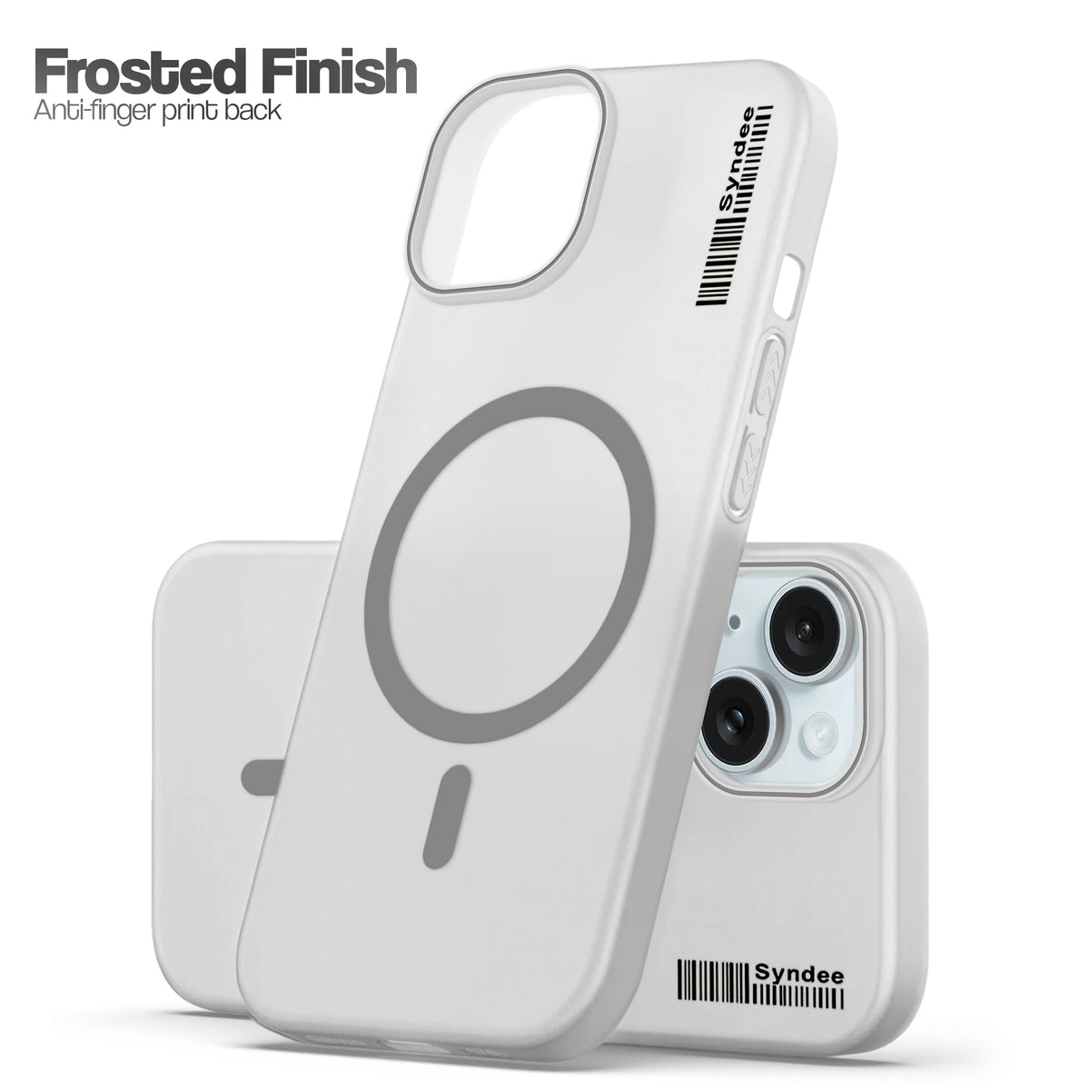 Frosted Sleek Matte Wireless Charging Support Back Cover Case For Apple iPhone 15 Plus With Raised Camera Protection