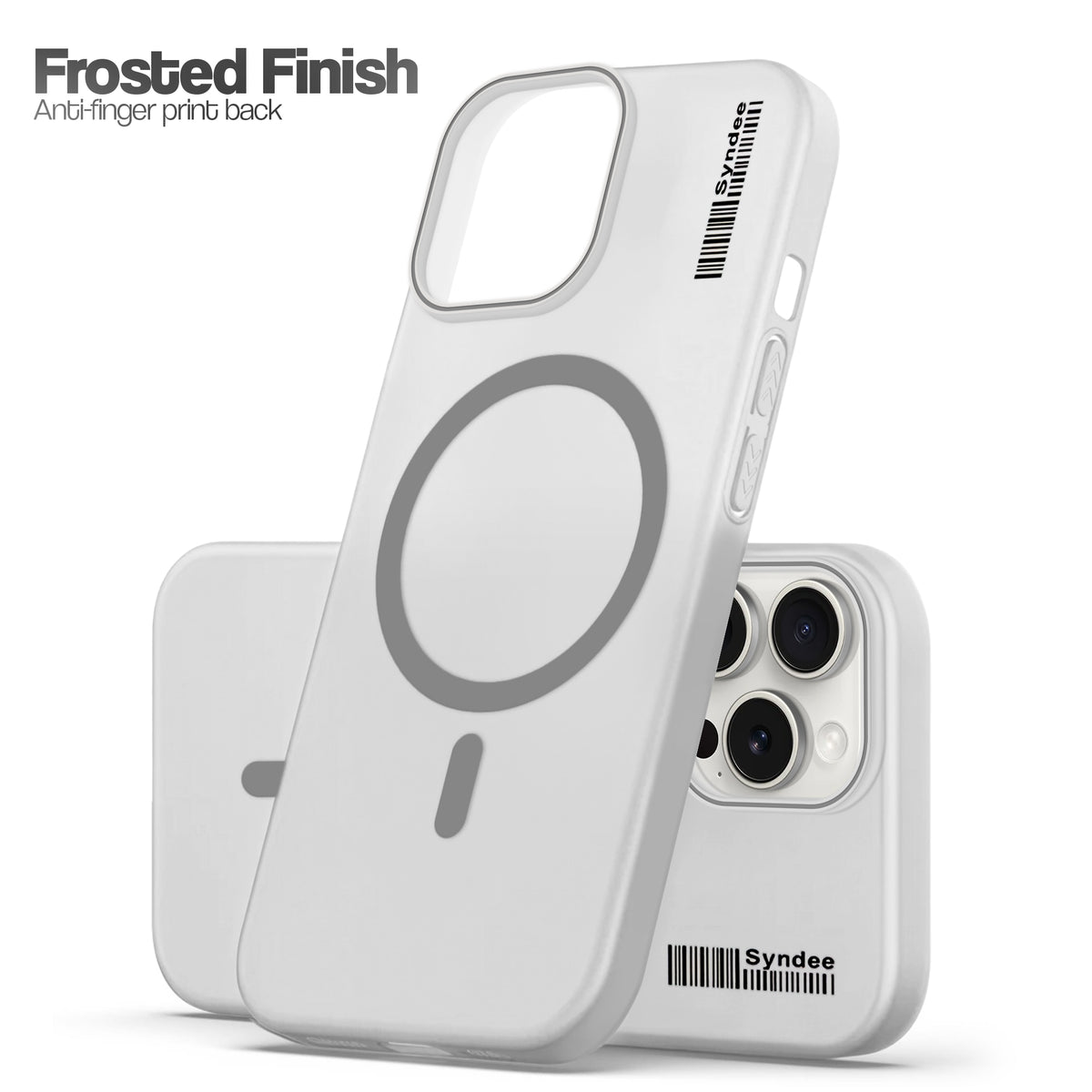 Frosted Sleek Matte Wireless Charging Support Back Cover Case For Apple iPhone 15 Pro Max With Raised Camera Protection