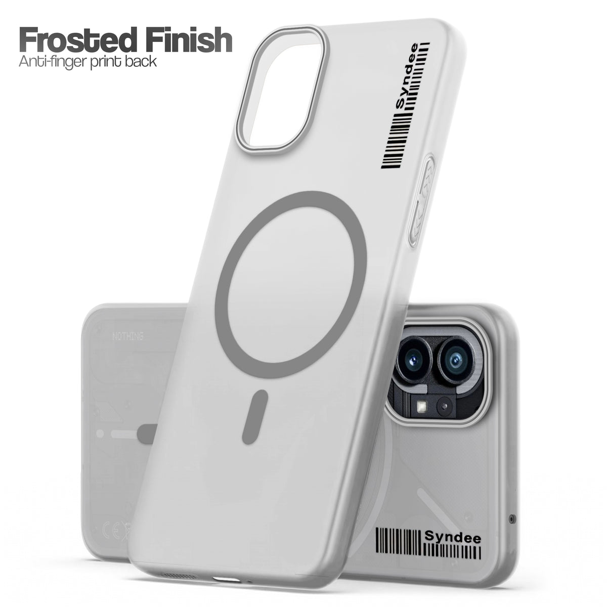 Frosted Sleek Matte Wireless Charging Support Back Cover Case for Nothing Phone 1 With Raised Camera Protection