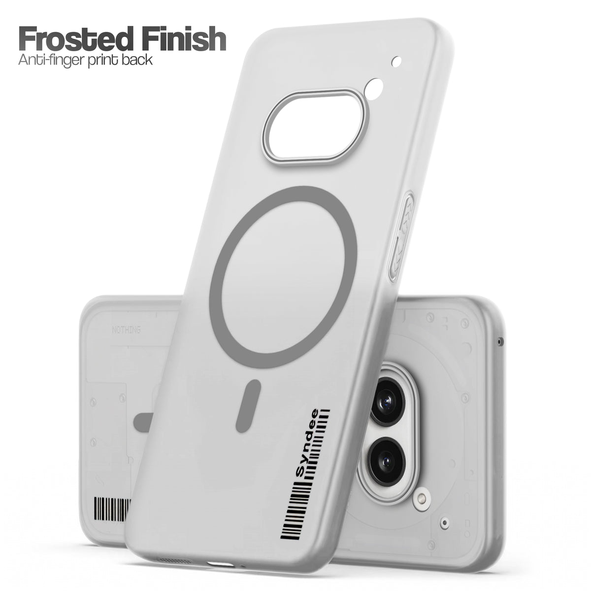 Frosted Sleek Matte Wireless Charging Support Back Cover Case for Nothing Phone 2A With Raised Camera Protection