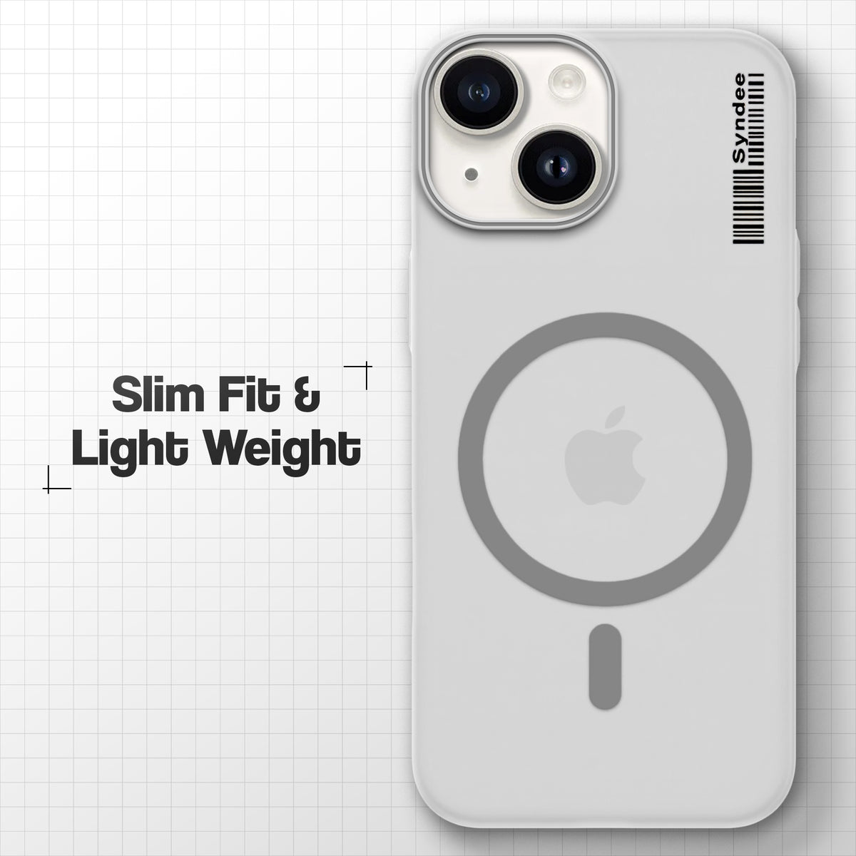 Frosted Sleek Matte Wireless Charging Support Back Cover Case For Apple iPhone 14 Plus With Raised Camera Protection
