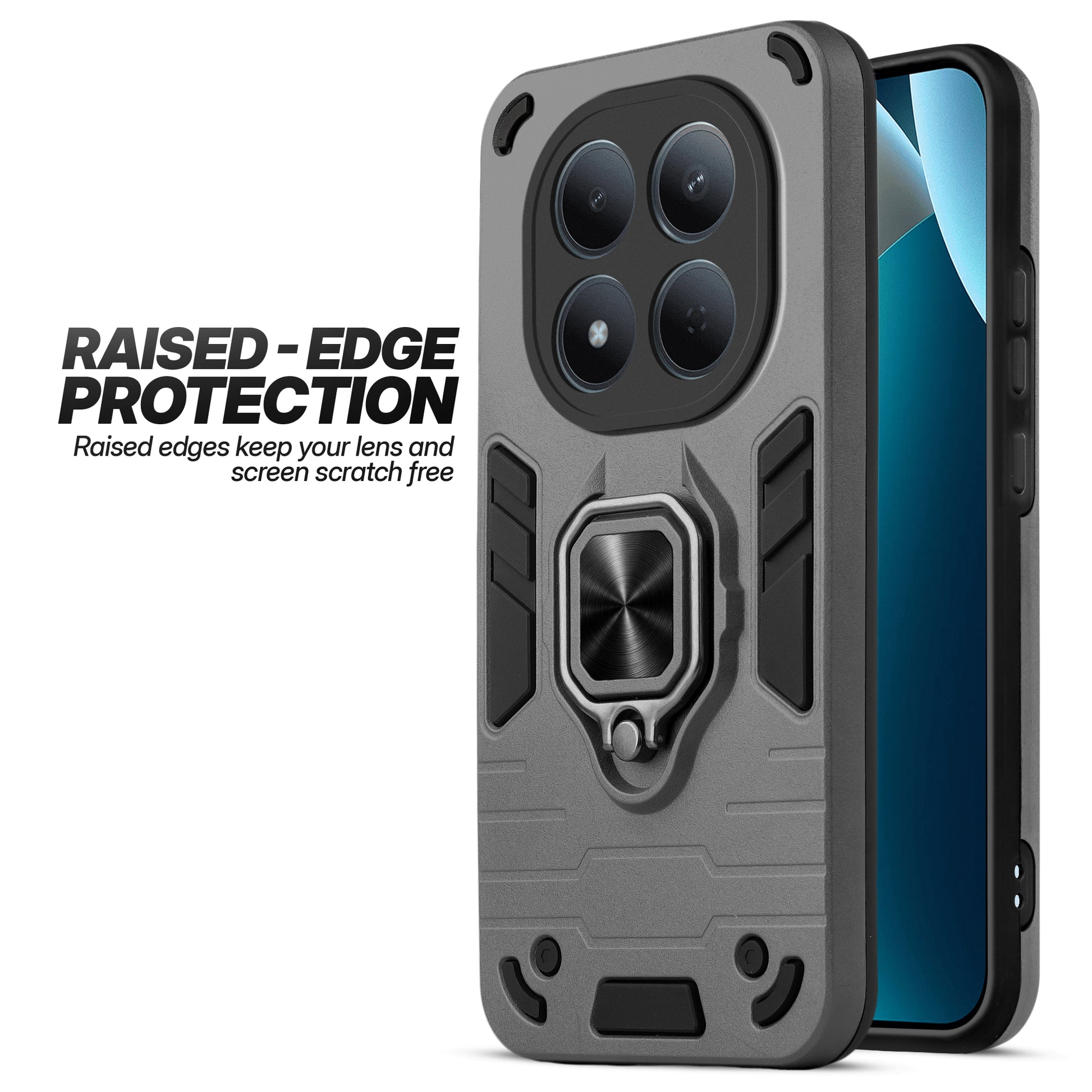 Redmi Note 15 Pro 5G case showing raised edge protection for camera and screen