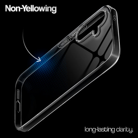 Crystal Clear Anti-Yellow Transparent Back Cover Case With Camera Ring Protection for Samsung A56 5G