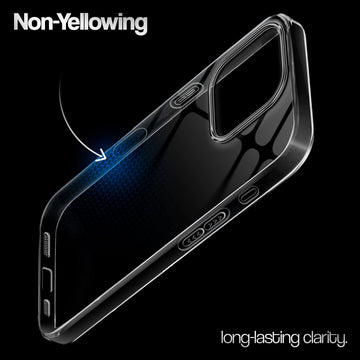 Crystal Clear Anti-Yellow Transparent Back Cover Case With Camera Ring Protection for Apple iphone 16 Pro Max