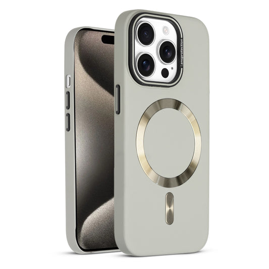 Smooth Silicone Finish Hard Back MagSafe Compatible Case for Apple iPhone 15 Pro Max With Camera Protection