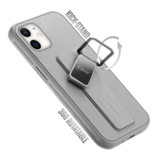 Premium Silicone Case with Metal Kickstand and Camera Protection Back Cover For Apple iPhone 12