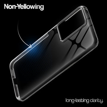 Crystal Clear Anti-Yellow Transparent Back Cover Case With Camera Ring Protection for Motorola Moto G96 5G