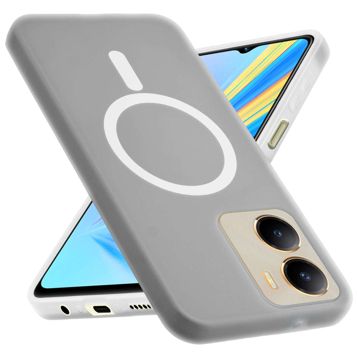 Classic Matte Silicone Back Case for Vivo T2x 5G