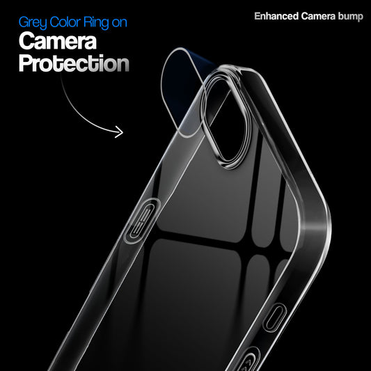 Crystal Clear Colorful Camera Ring Back Case for Apple iPhone 16e