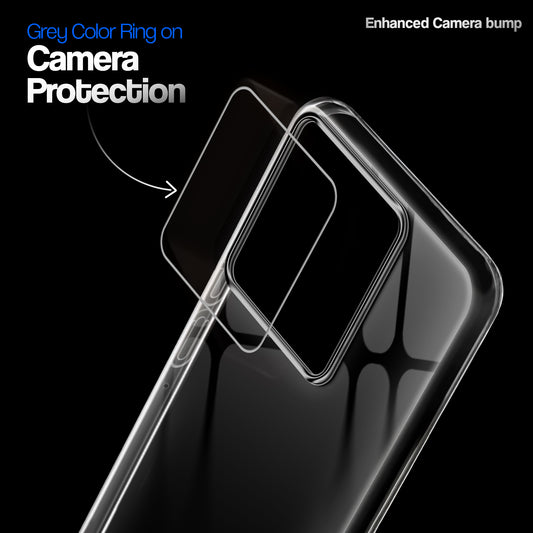 Crystal Clear Anti-Yellow Transparent Back Cover Case With Camera Ring Protection For Motorola Moto Edge 60 Fusion 5G