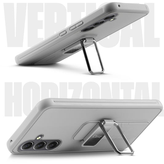 Premium Silicone Case with Metal Kickstand and Camera Protection Back Cover For Samsung A34 5G