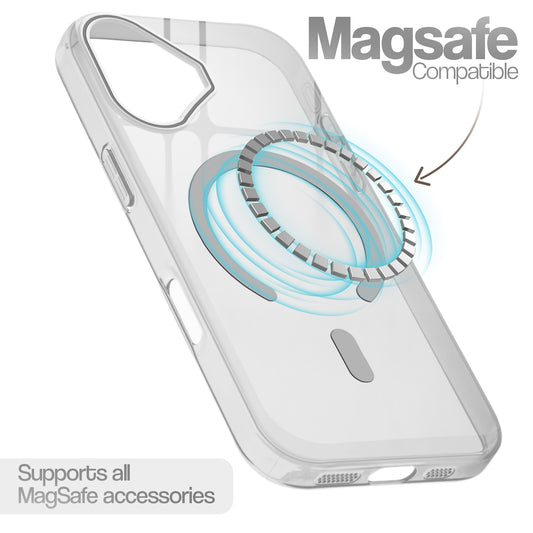 Anti-Yellow Colored Camera Line Case Support Wireless Charging Back Cover For Apple iPhone 17