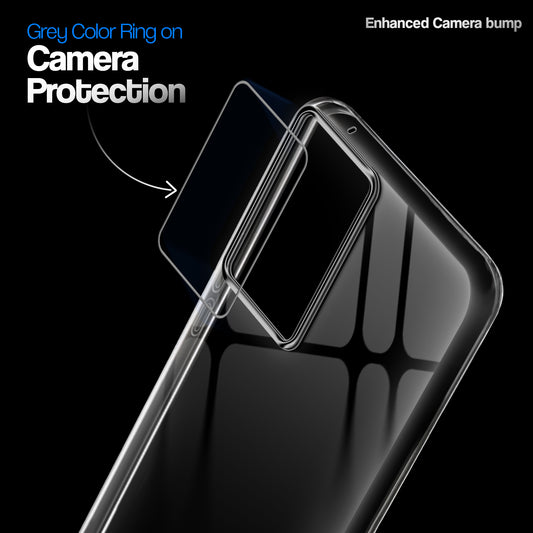 Crystal Clear Anti-Yellow Transparent Back Cover Case With Camera Ring Protection for Motorola Moto G85 5G