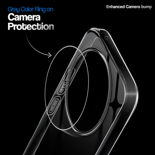 Crystal Clear Anti-Yellow Transparent Back Cover Case With Camera Ring Protection for Vivo Y300 Pro 5G