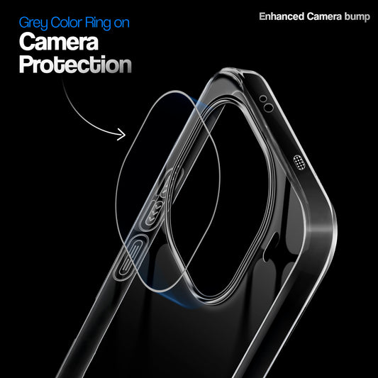 Crystal Clear Anti-Yellow Transparent Back Cover Case With Camera Ring Protection for iQOO 12 5G