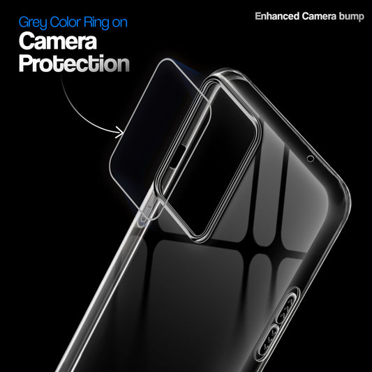 Crystal Clear Anti-Yellow Transparent Back Cover Case With Camera Ring Protection for OnePlus Nord 2T 5G