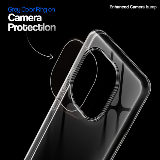 Crystal Clear Anti-Yellow Transparent Back Cover Case With Camera Ring Protection for Vivo T3 Pro 5G