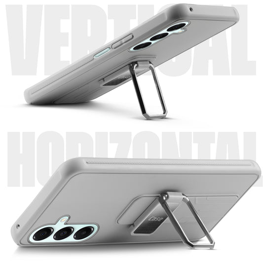 Premium Silicone Case with Metal Kickstand and Camera Protection Back Cover For Samsung A16 5G