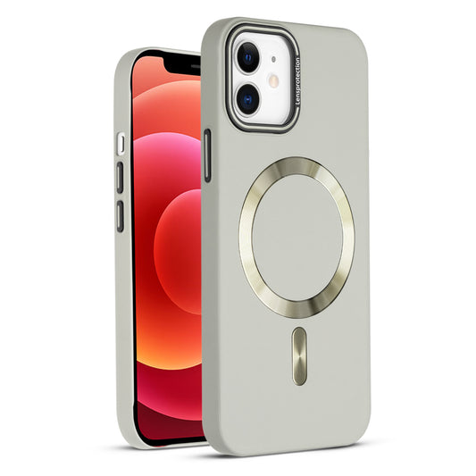 Smooth Silicone Finish Hard Back Wireless Charging Support Compatible Case for Apple iPhone 12 With Camera Protection