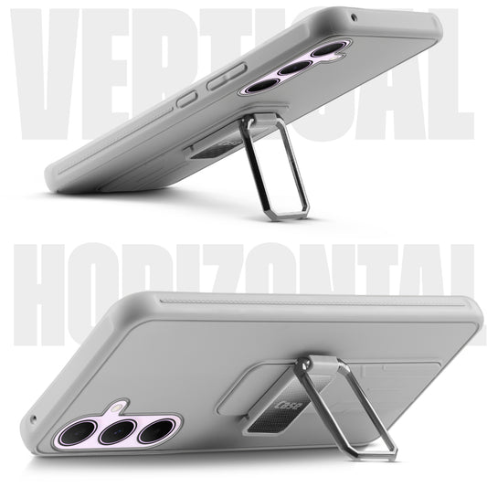 Premium Silicone Case with Metal Kickstand and Camera Protection Back Cover For Samsung A55 5G