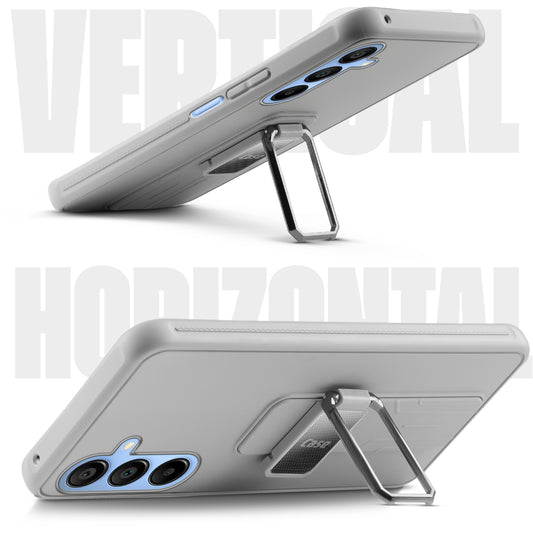 Premium Silicone Case with Metal Kickstand and Camera Protection Back Cover For Samsung A15 5G