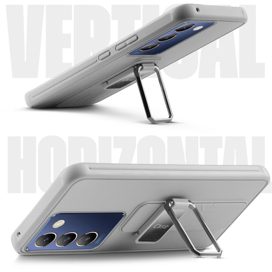 Silicone Case with Kickstand For Vivo T3 5G