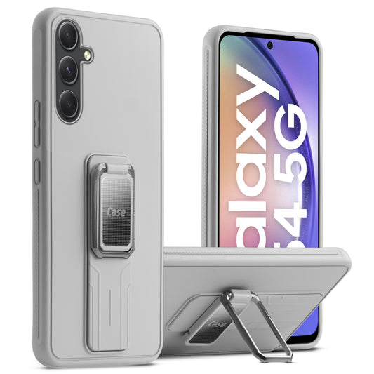 Premium Silicone Case with Metal Kickstand and Camera Protection Back Cover For Samsung A54 5G