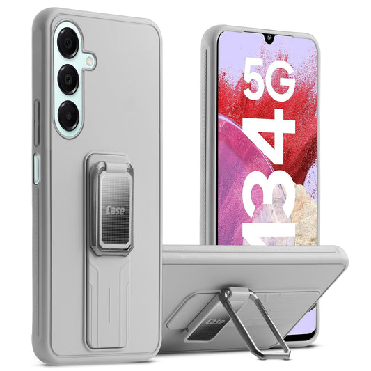 Premium Silicone Case with Metal Kickstand and Camera Protection Back Cover For Samsung M34 5G