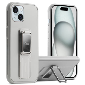 Silicone Case with Kickstand For Apple iPhone 15