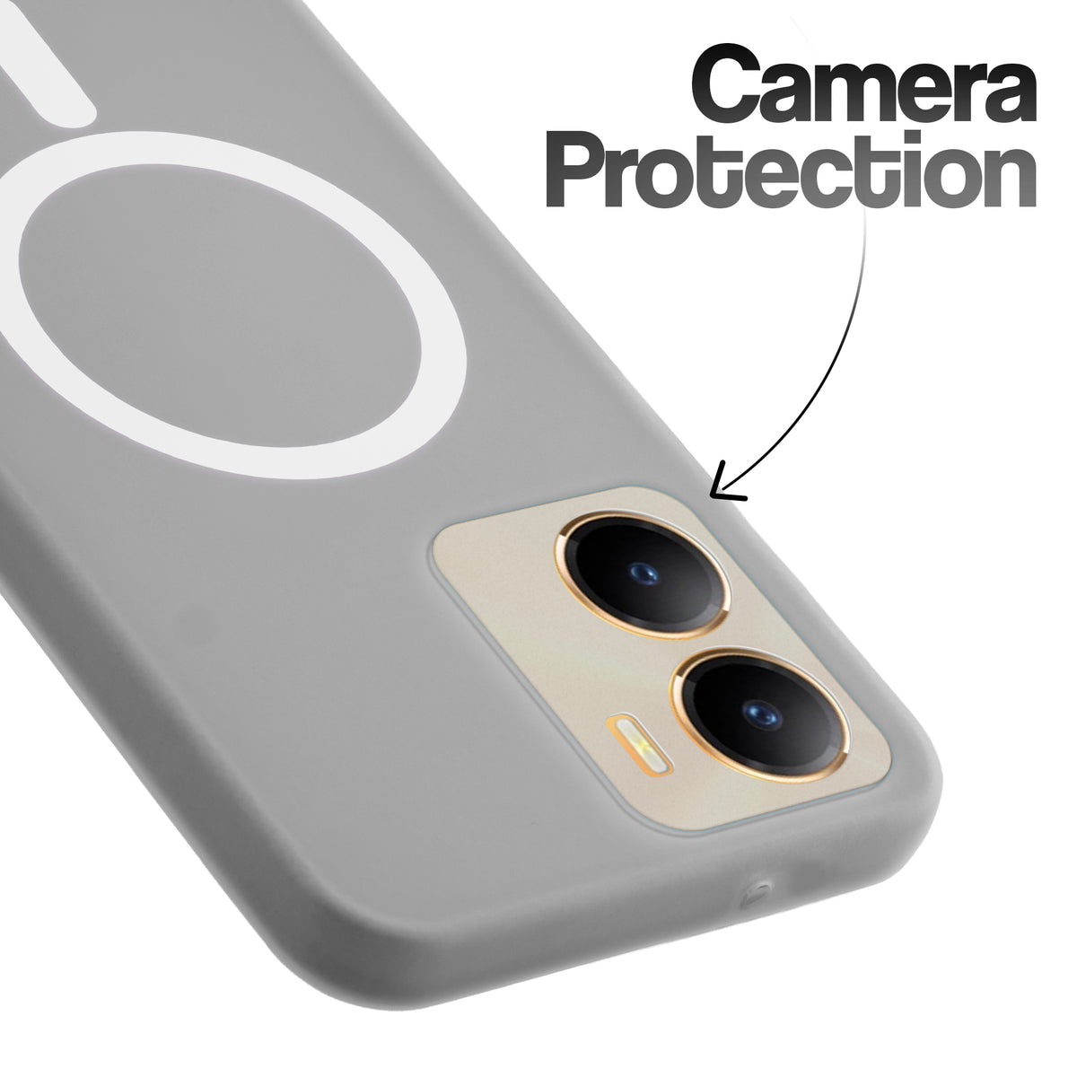 Classic Matte Silicone Back Case for Vivo T2x 5G