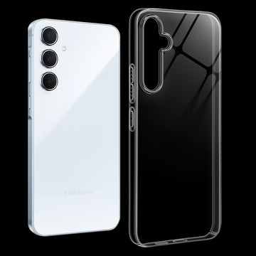 Crystal Clear Anti-Yellow Transparent Back Cover Case With Camera Ring Protection for Samsung A55 5G