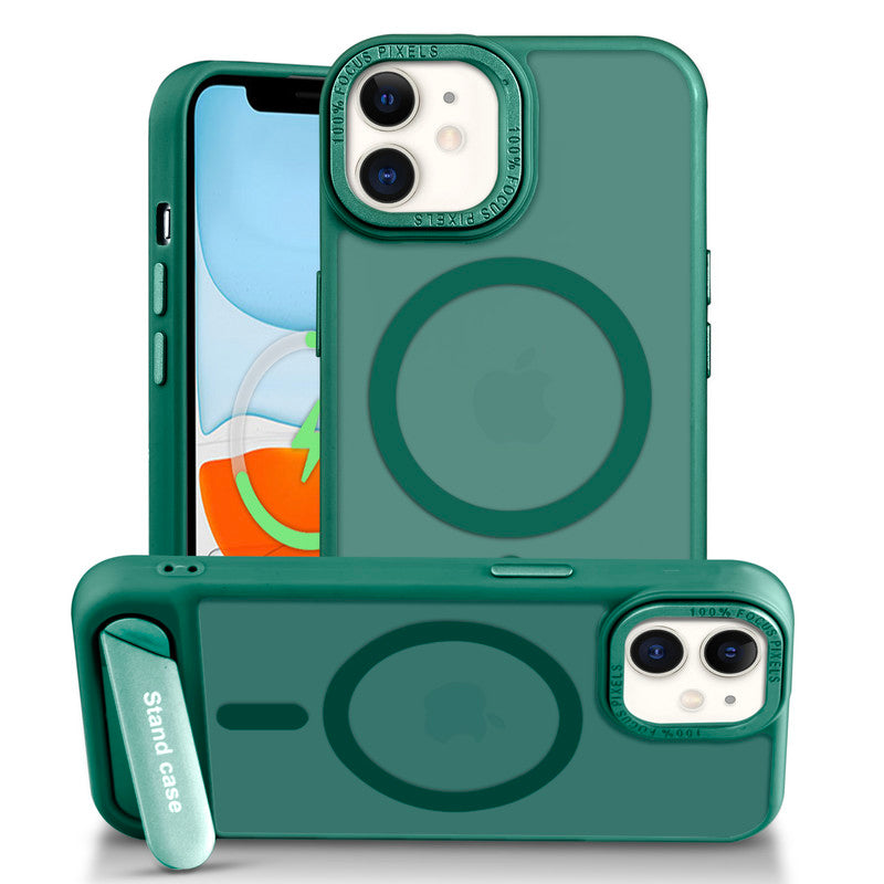 Semi-Transparent Hard Back & Wireless Charging Support Compatible With Kickstand Back Case Apple iPhone 11