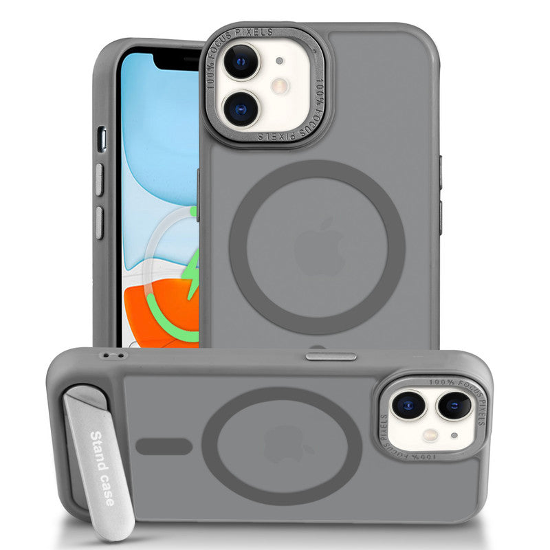 Semi-Transparent Hard Back & Wireless Charging Support Compatible With Kickstand Back Case Apple iPhone 11