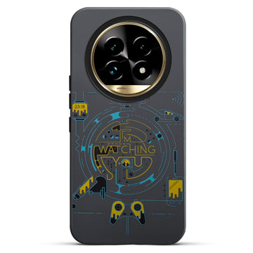 Mechanical Circuit Sector Print Hard Back Cover For Realme 13 Pro 5G