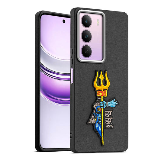 Sleek Textured Silicone Case for Realme C75 5G Featuring Divine Embroidery on the Back