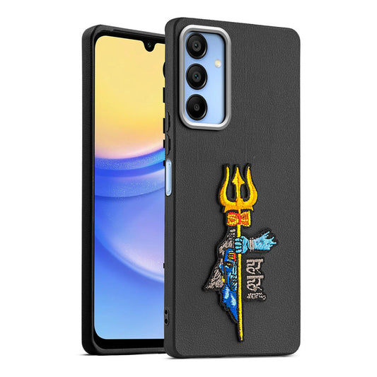 Sleek Textured Silicone Case for Samsung A15 5G Featuring Divine Embroidery on the Back