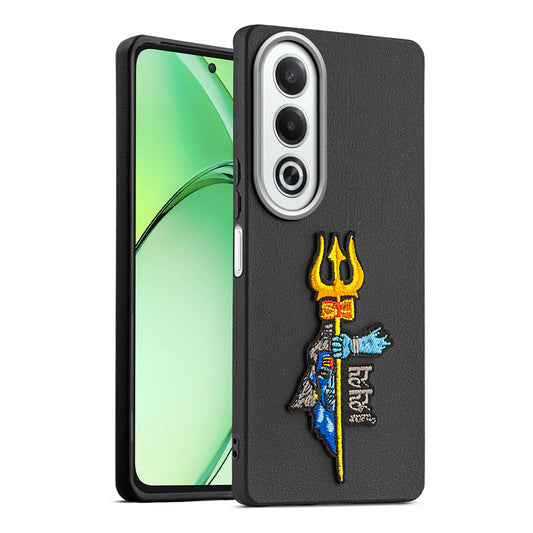 Sleek Textured Silicone Case for Oppo K12x 5G Featuring Divine Embroidery on the Back