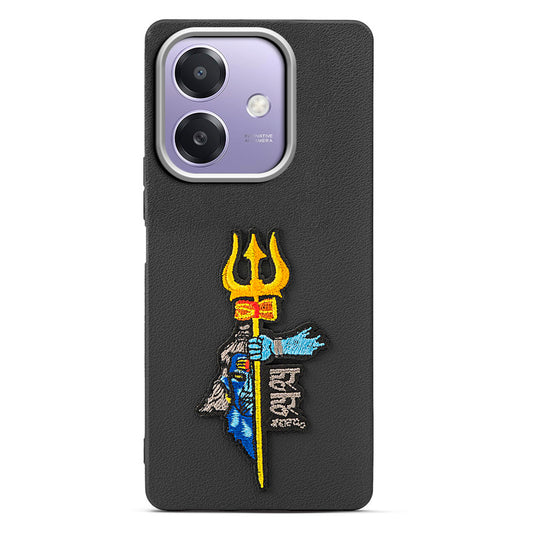 Sleek Textured Silicone Case for Oppo A3x 5G Featuring Divine Embroidery on the Back