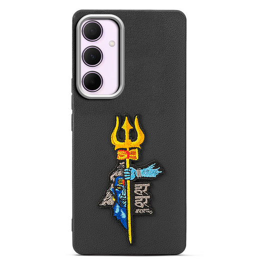 Sleek Textured Silicone Case for Samsung A35 5G Featuring Divine Embroidery on the Back