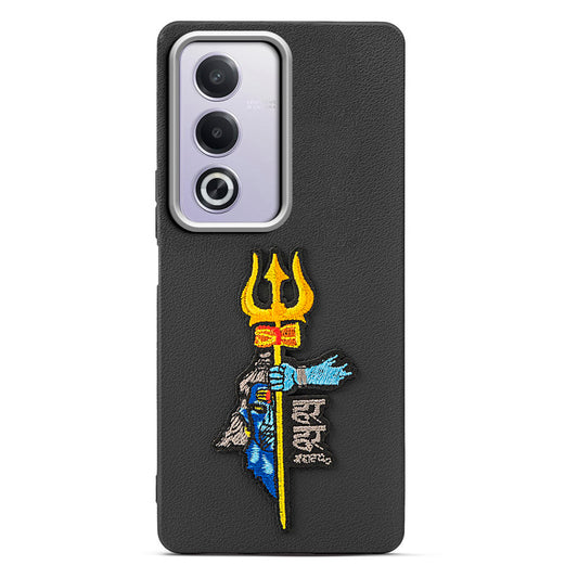 Sleek Textured Silicone Case for Oppo A3 Pro 5G Featuring Divine Embroidery on the Back