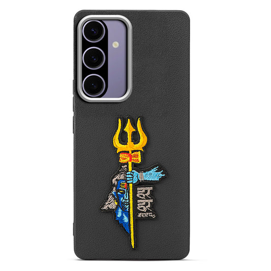 Sleek Textured Silicone Case for Samsung A56 5G Featuring Divine Embroidery on the Back