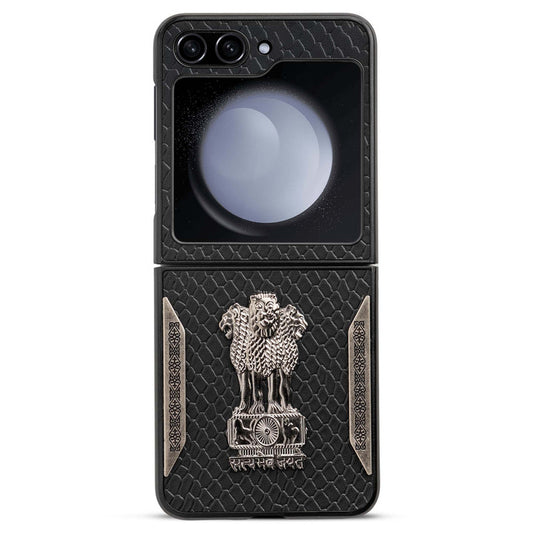 Designer Back Case Inspired by Satyamev Jayate, Textured Surface & Soft Inner Fabric for Samsung Z Flip 5