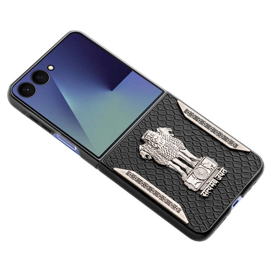 Designer Back Case Inspired by Satyamev Jayate, Textured Surface & Soft Inner Fabric for Samsung Z Flip 7