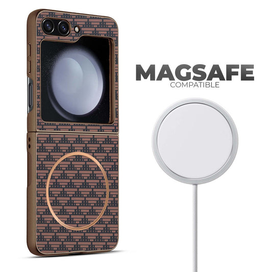 Flexible TPU Back Cover for Samsung Z Flip 5 with MagSafe Support & Unique Printed Designs