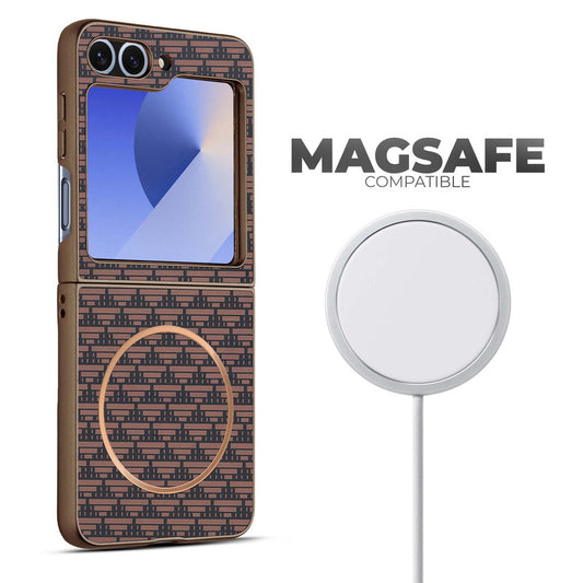 Flexible TPU Back Cover for Samsung Z Flip 6 with MagSafe Support & Unique Printed Designs