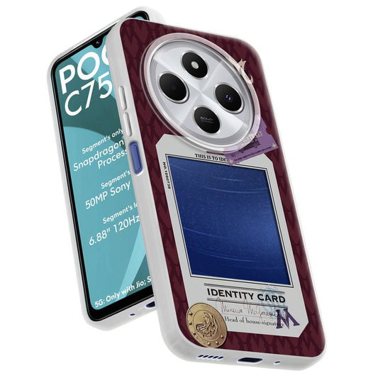 Designer Cover Case with Customizable Transparent Slot for Personalised Photos For Poco C75 5G